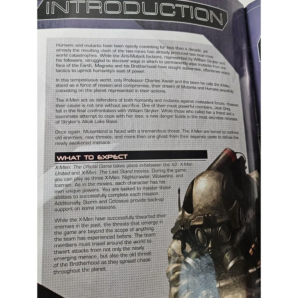 Bradygames XMen The Official Game Strategy Guide For PS 2, Xbox, PC Cd Rom GCube